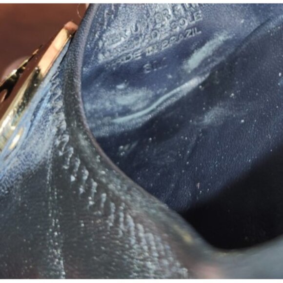 Tory Burch Minnie Travel Ballet Flats Black Leather Gold Logo Women’s Size 8 - Picture 10 of 12